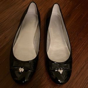 Coach Patent Leather Black Flats EUR 38 (US 7.5)